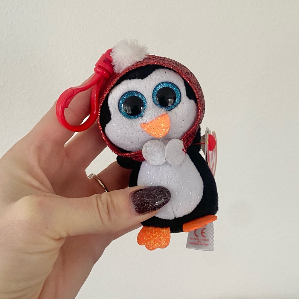 Ty beanie boo clip backpack penguin mini plushie gale stuffed animal penguin